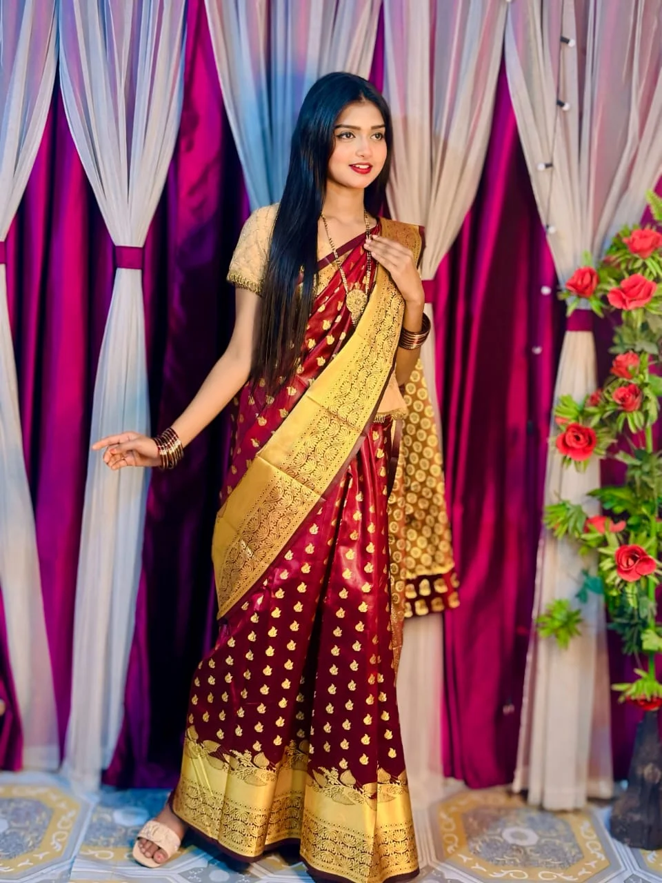 Soft silk katan sharee-18405