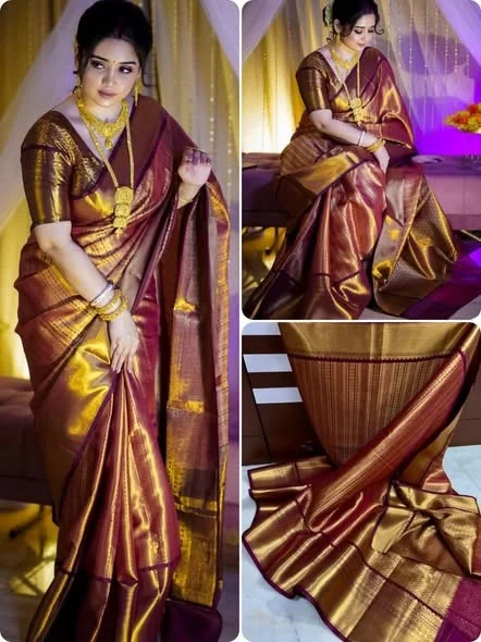 Benaroshi Katan Saree with blause pcs-26246