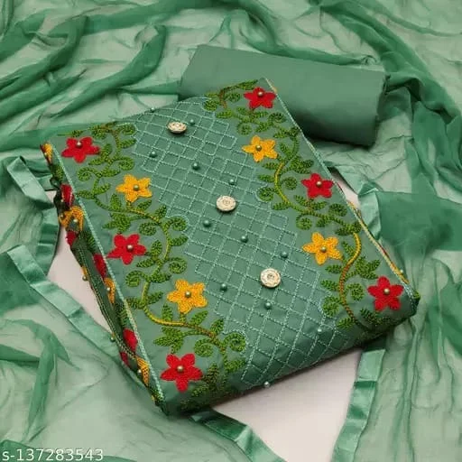 কাশ্মীরী আড়ি এম্ব্রডারী থ্রি-পিচ।--11505