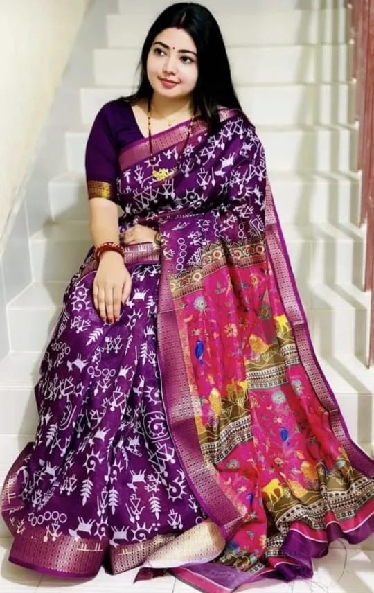 Kaftan Silk Sharee- 27087