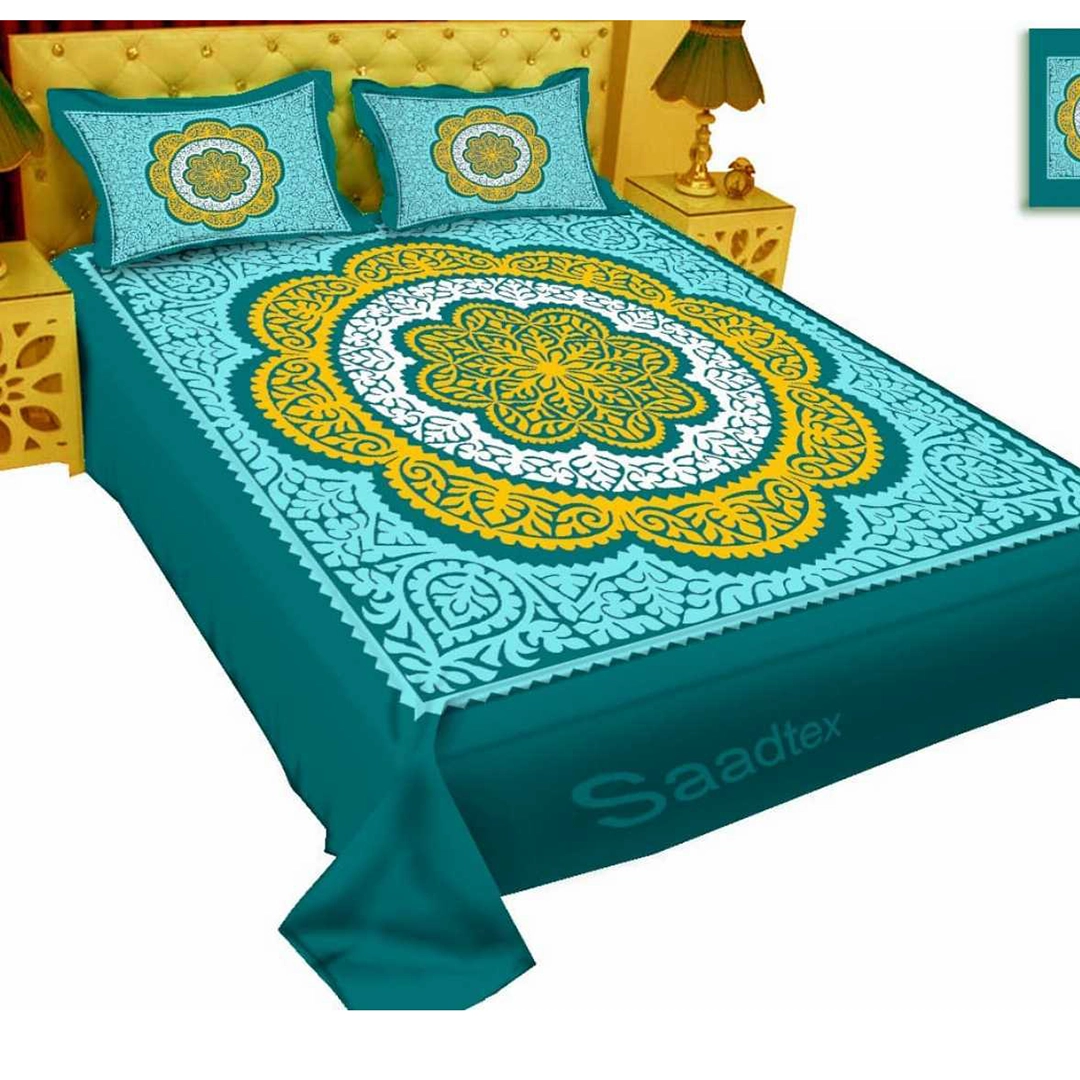 Digital Home Tex Luxury Panel Cotton Bed Sheet King Size – 10046