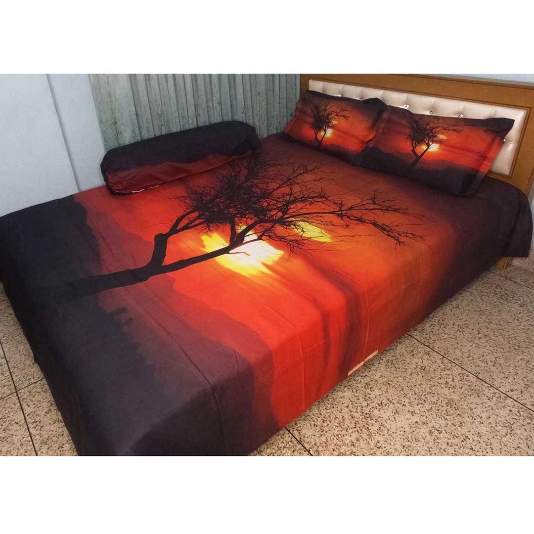 Digital Home Tex Luxury Panel Cotton Bed Sheet King Size – 10035