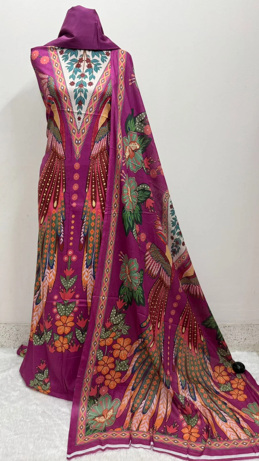 Digital Print Cotton Three Piece--20696