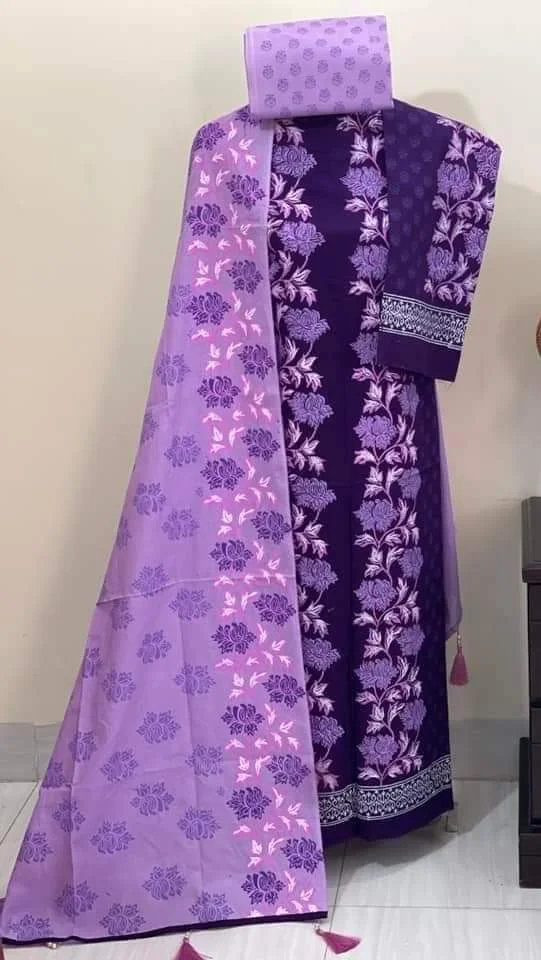 Block Print Three Piece-11627