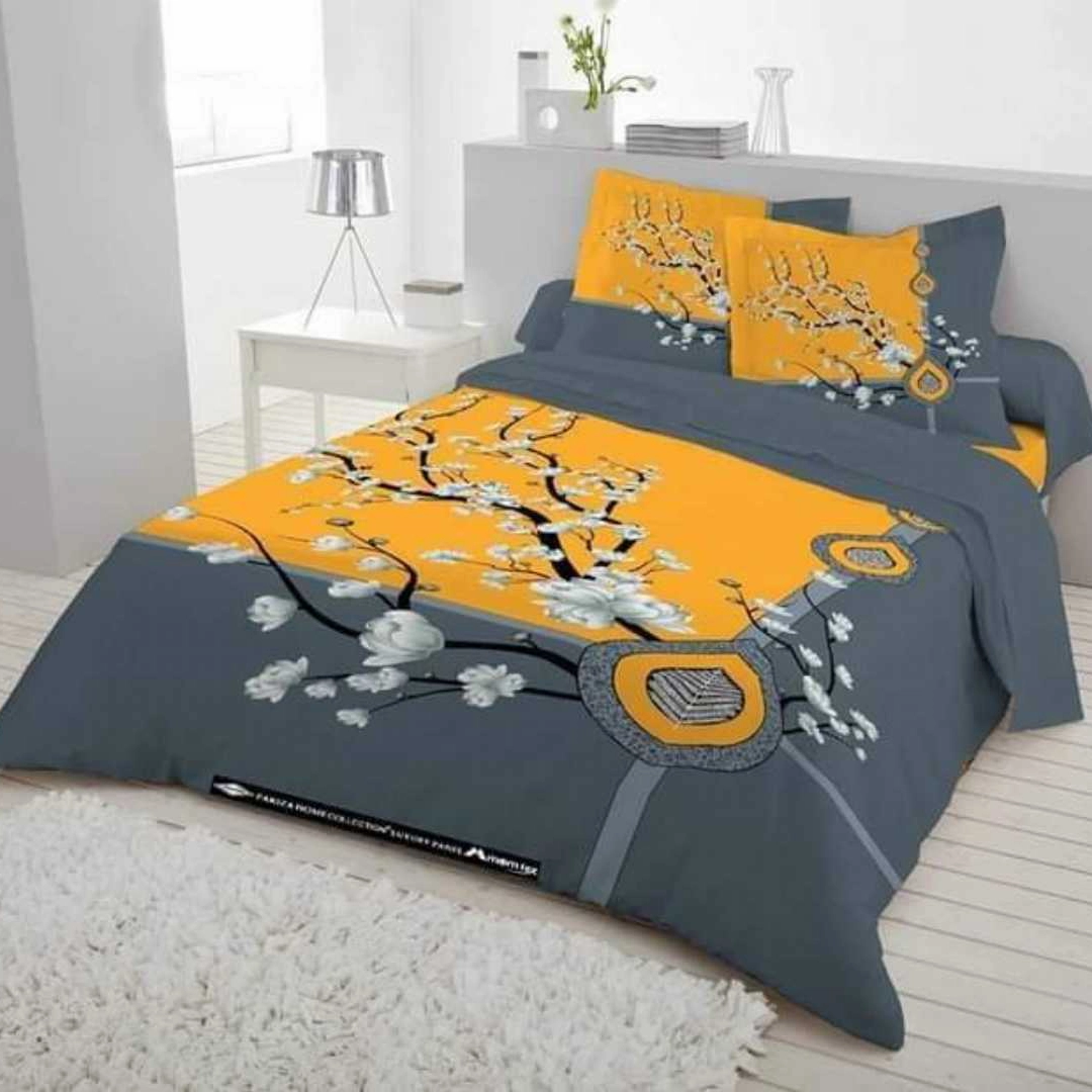 Digital Home Tex Luxury Panel Cotton Bed Sheet King Size – 10016