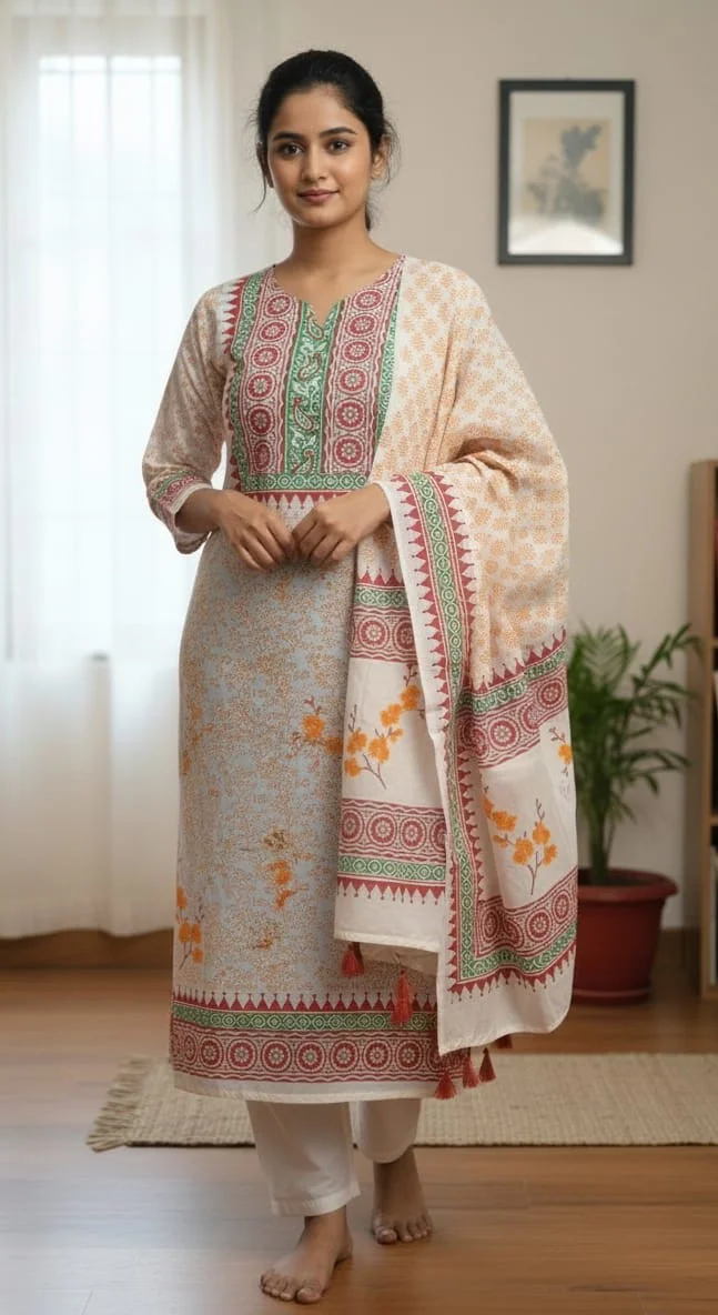 Block Print Three Piece-27662