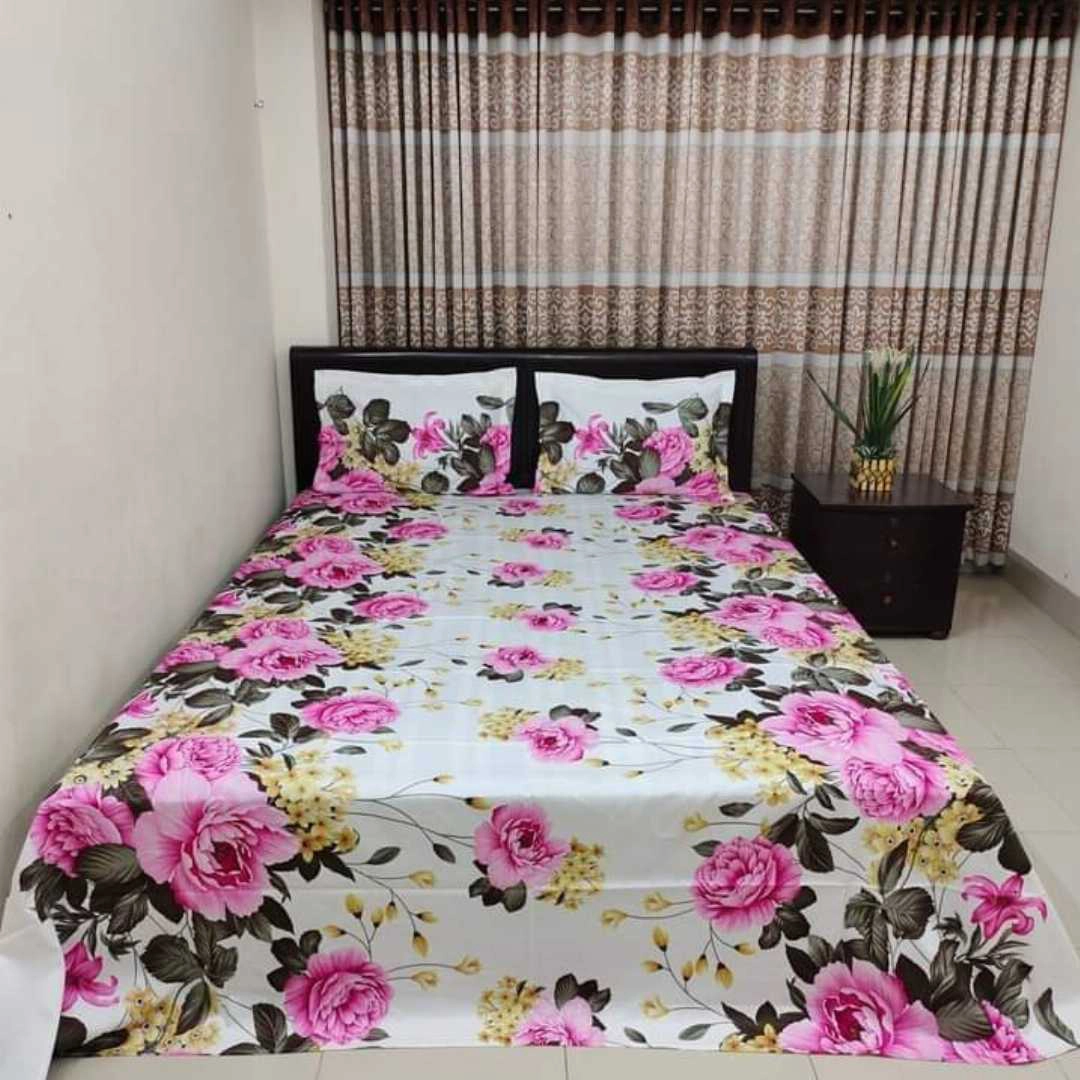 Digital Home Tex Luxury Panel Cotton Bed Sheet King Size – 10025