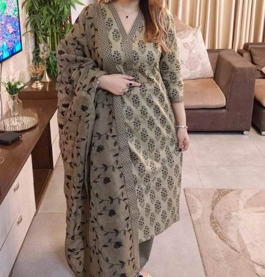 Block Print Three Piece-11617