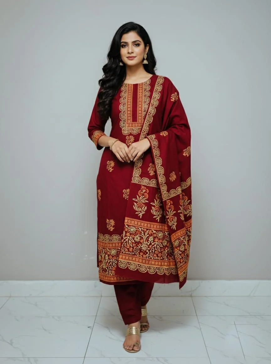 Block Print Three Piece-27688