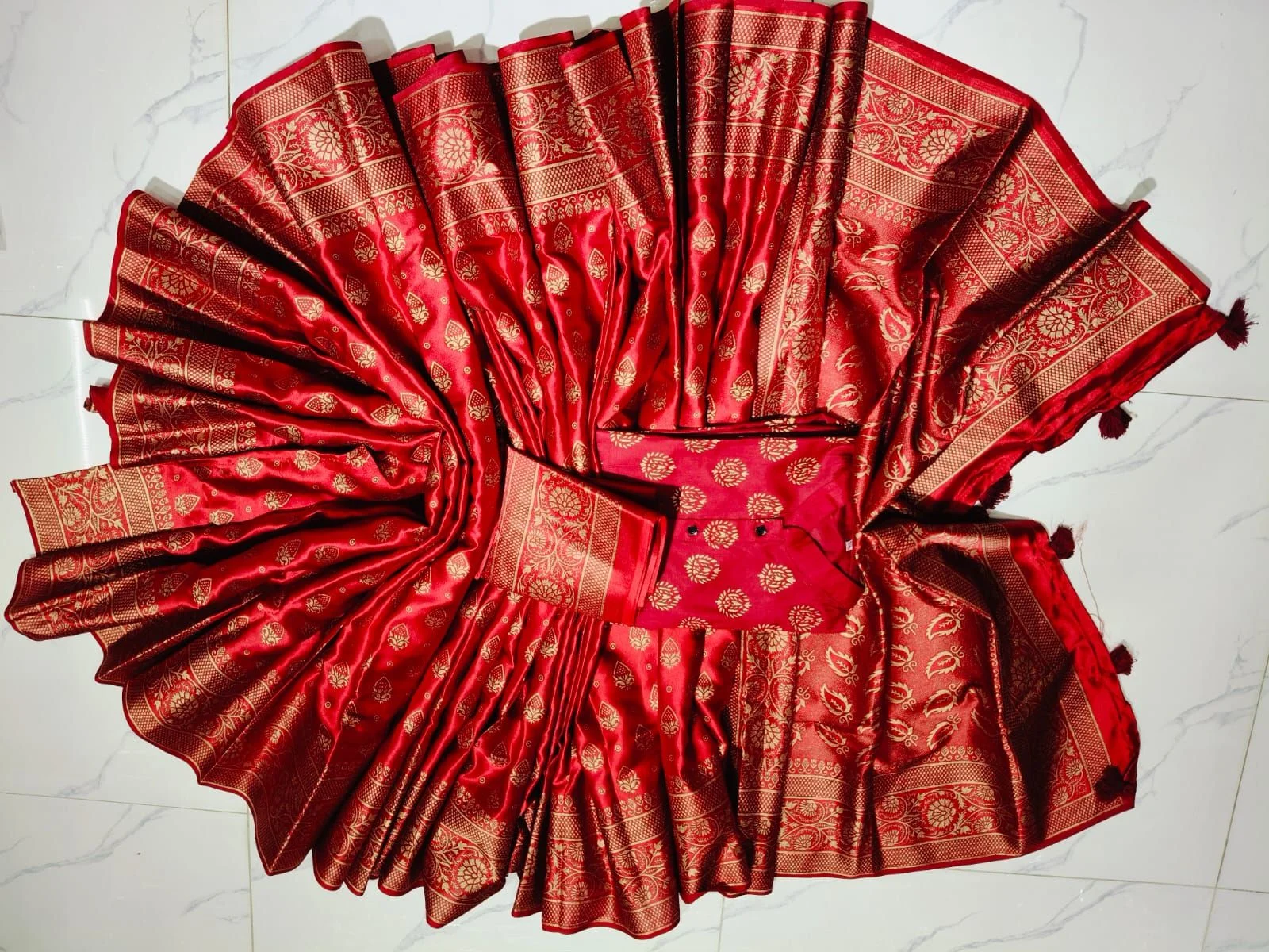 Sharee Panjabi Couple with Blouse Piece-23030