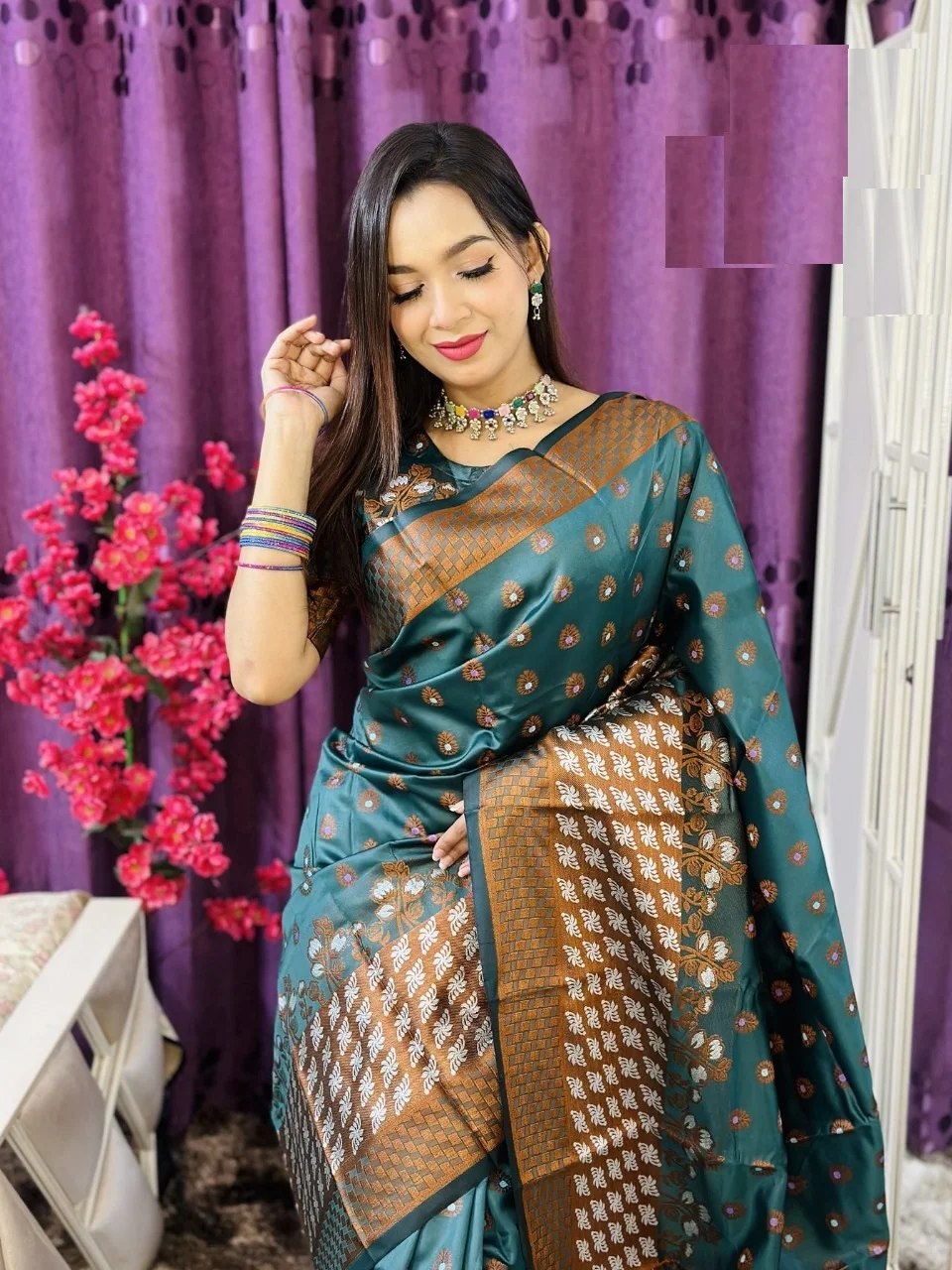 Soft silk katan sharee-18252