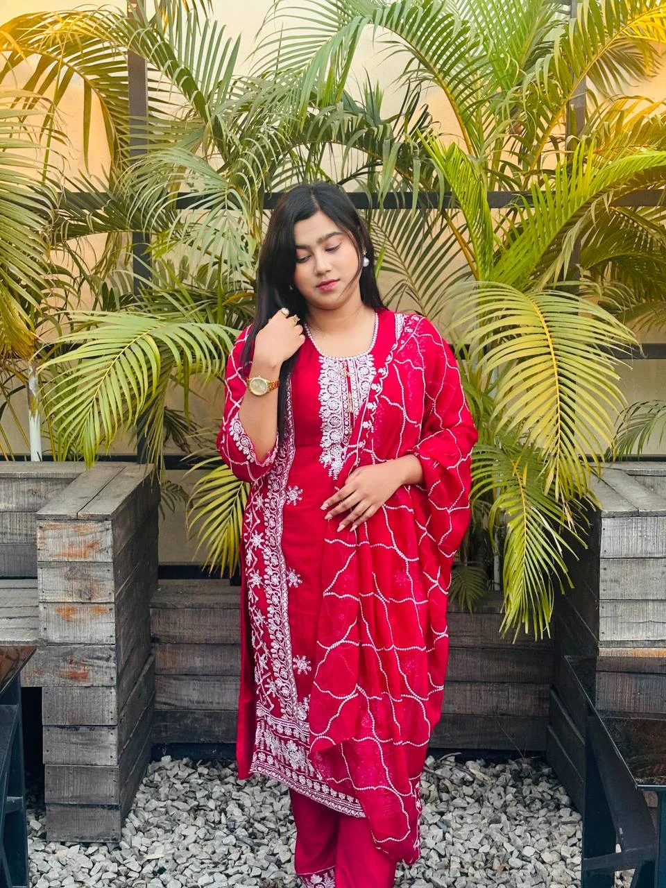 Georgette Embroidery Four Piece- 16792