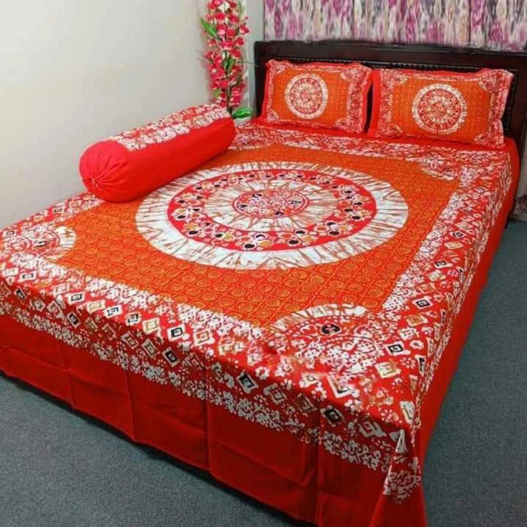 Digital Home Tex Luxury Panel Cotton Bed Sheet King Size – 10024