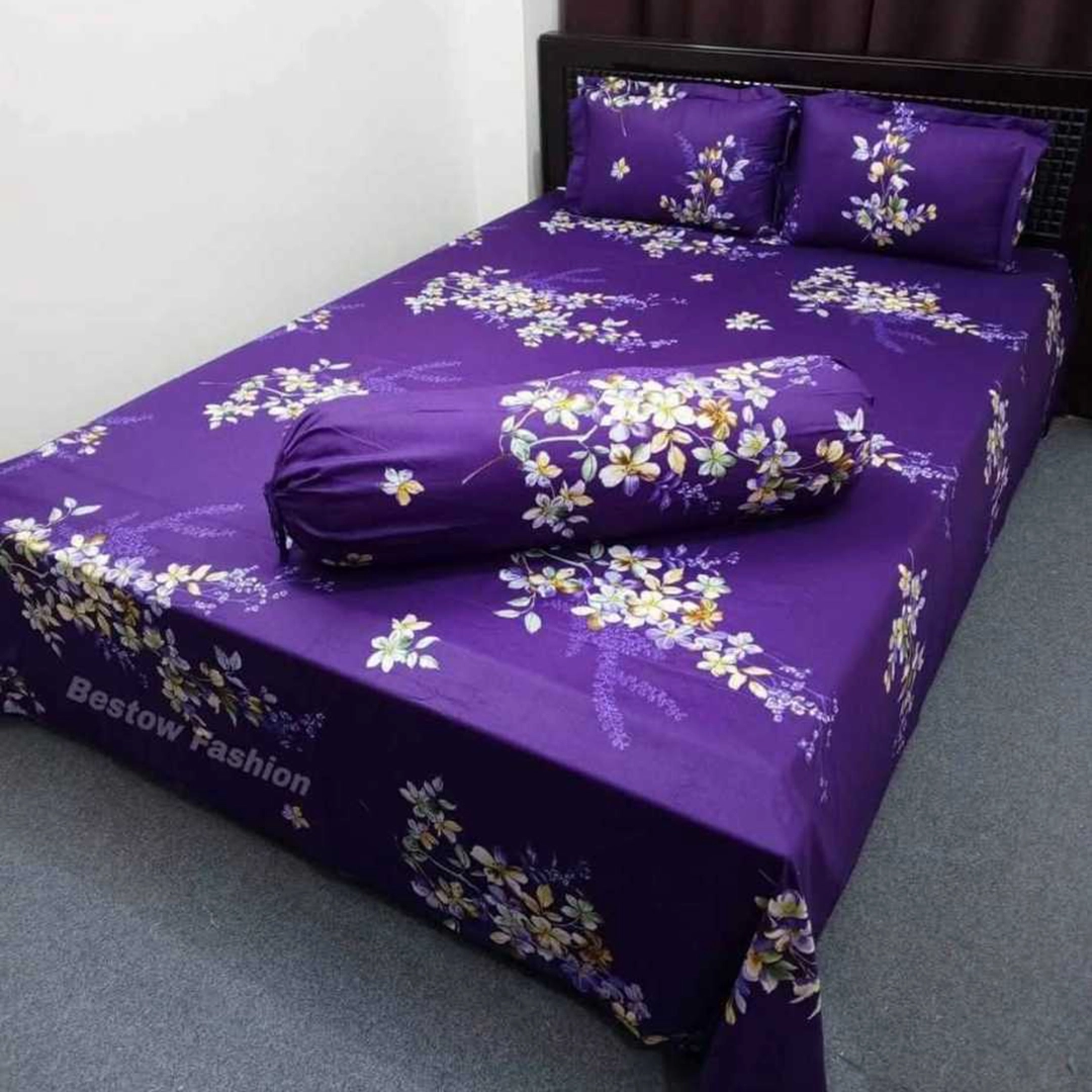 Digital Home Tex Luxury Panel Cotton Bed Sheet King Size – 10054