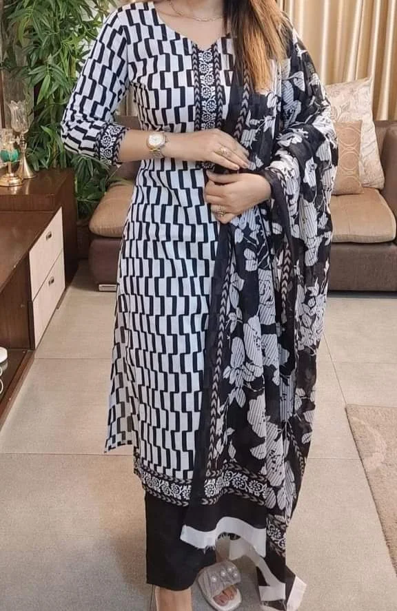 Block Print Three Piece-11626