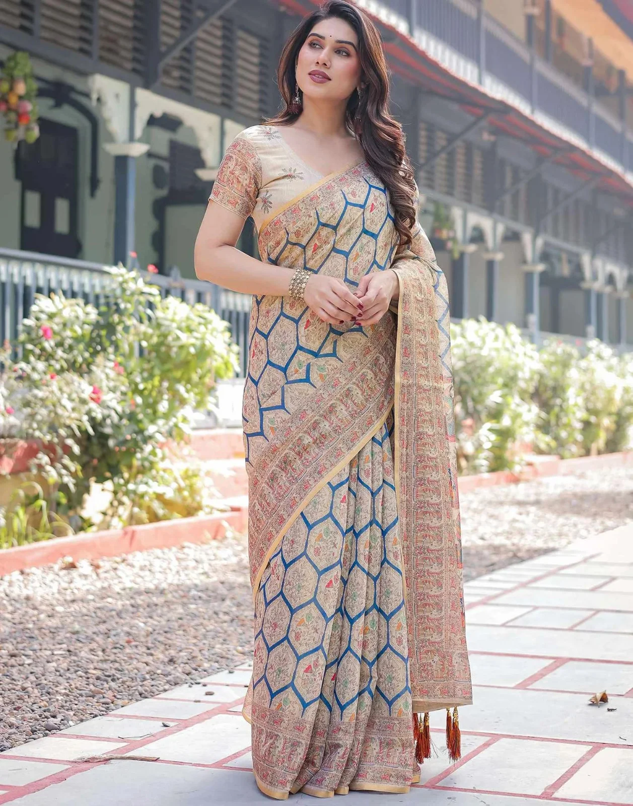 Chanduri Silk Sharee-23128