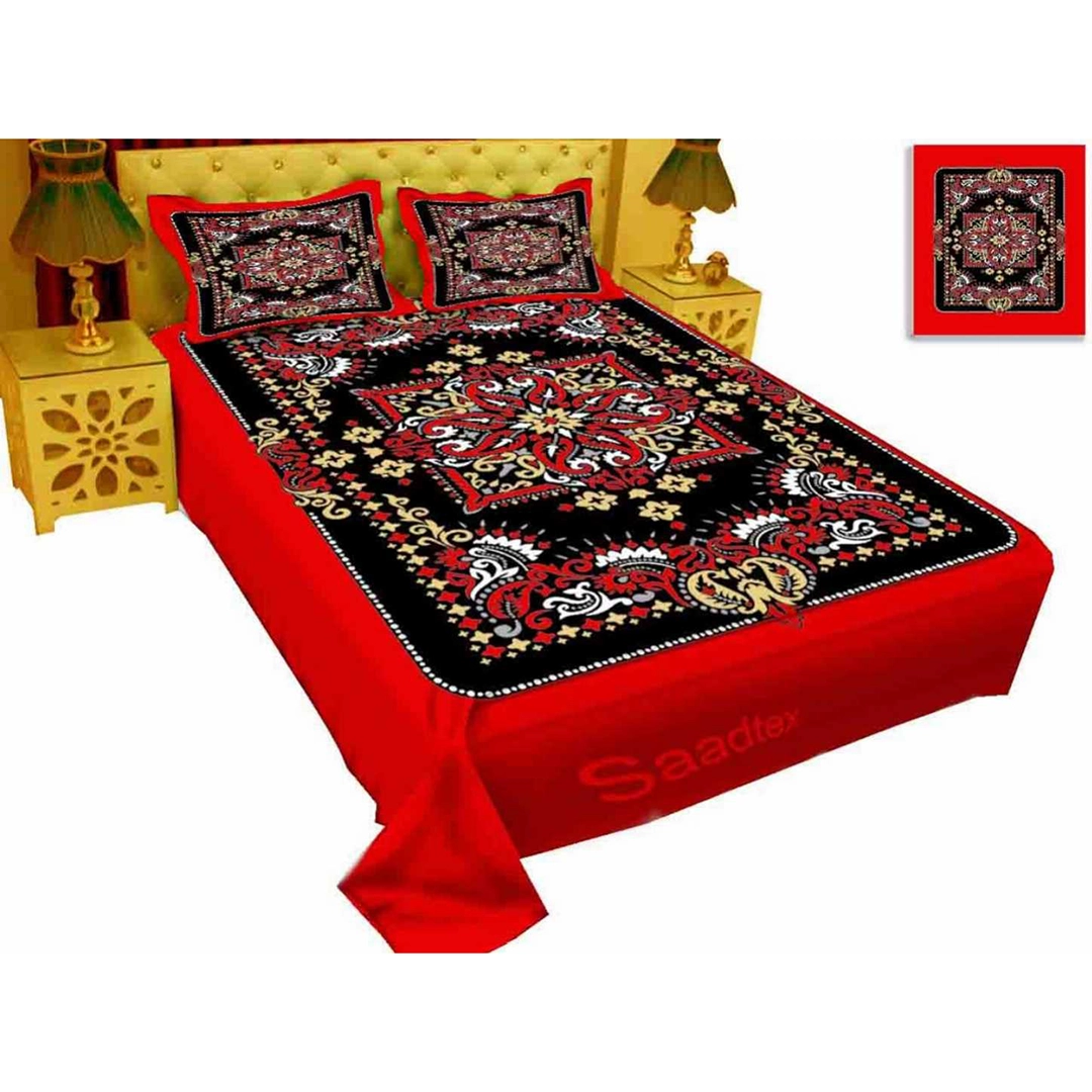 Digital Home Tex Luxury Panel Cotton Bed Sheet King Size – 10031