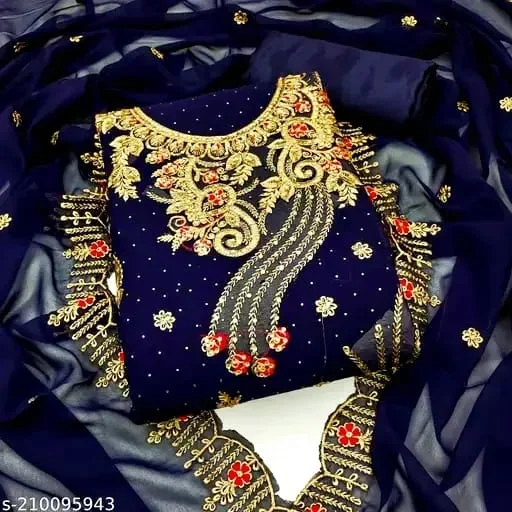 Georgette Embroidery Four Piece--22927