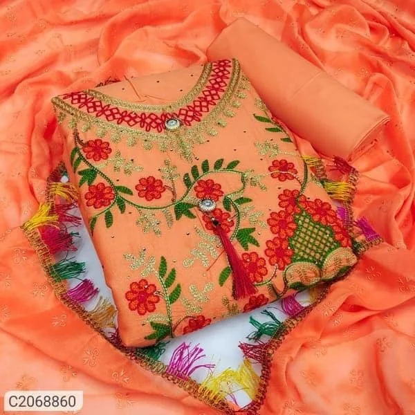 কাশ্মীরী আড়ি এম্ব্রডারী থ্রি-পিচ।--11521