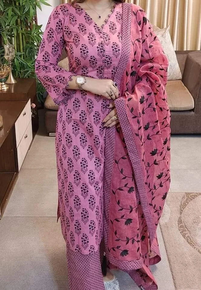 Block Print Three Piece-11618