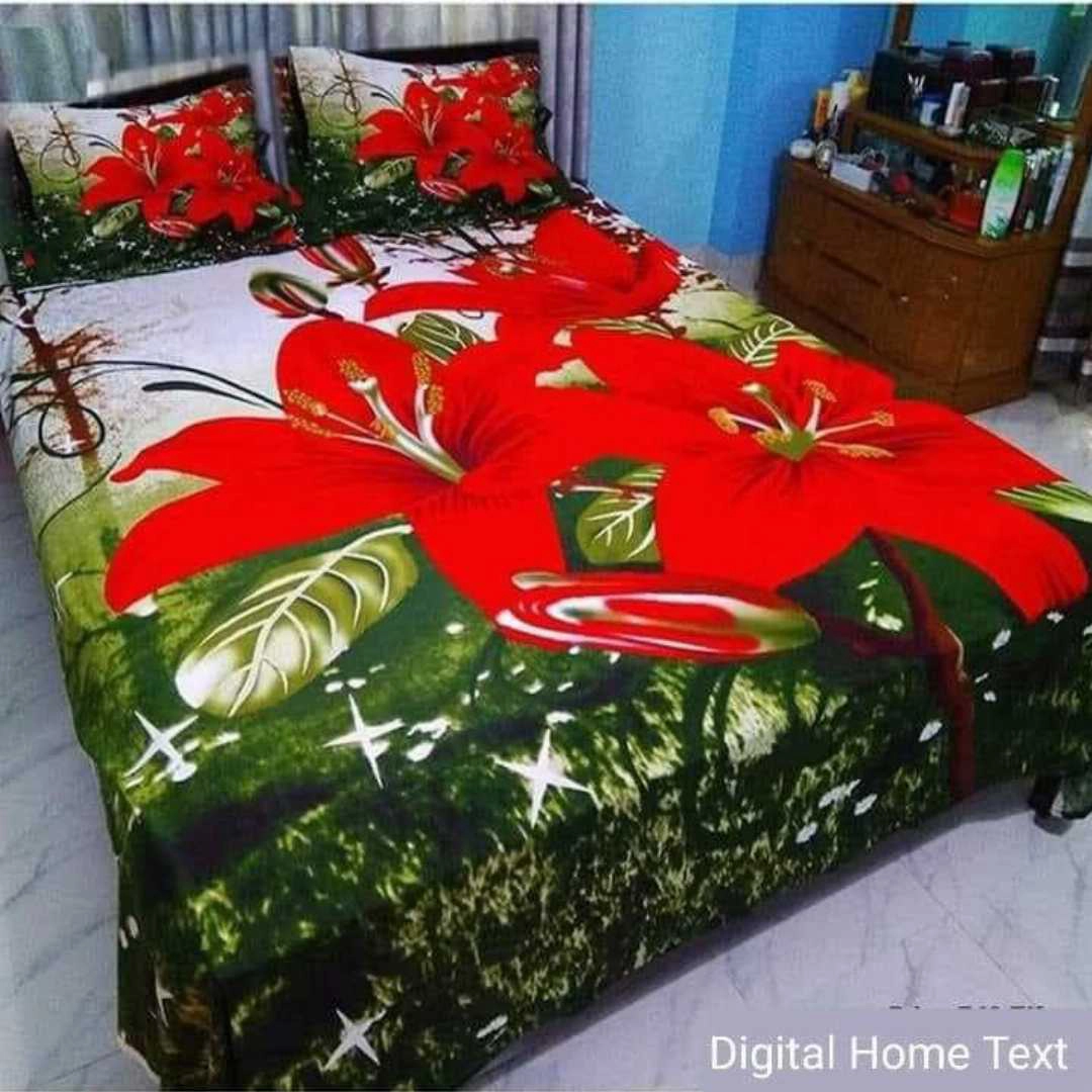 Digital Home Tex Luxury Panel Cotton Bed Sheet King Size – 10028