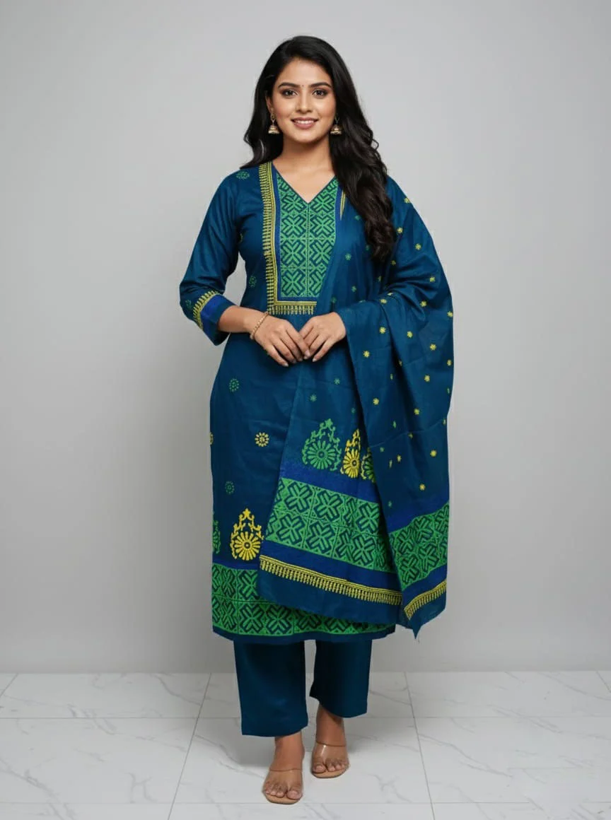 Block Print Three Piece-27679