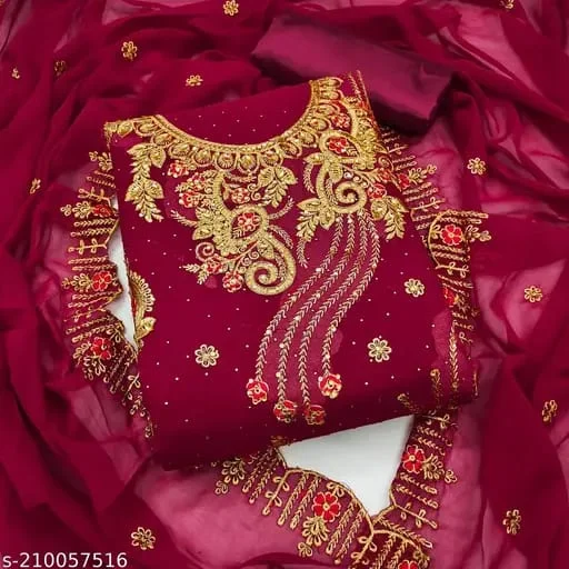 Georgette Embroidery Four Piece--22925