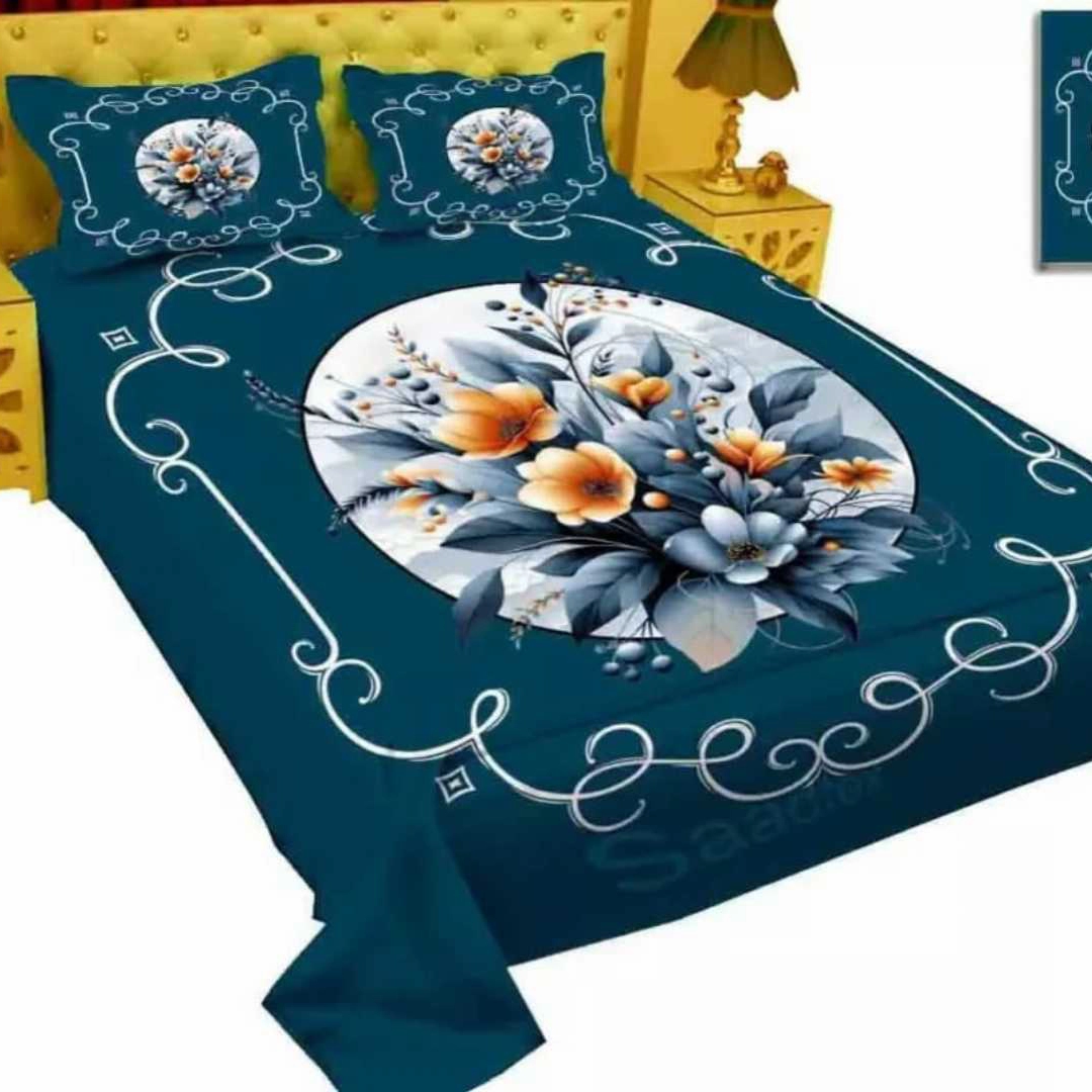 Digital Home Tex Luxury Panel Cotton Bed Sheet King Size – 10048