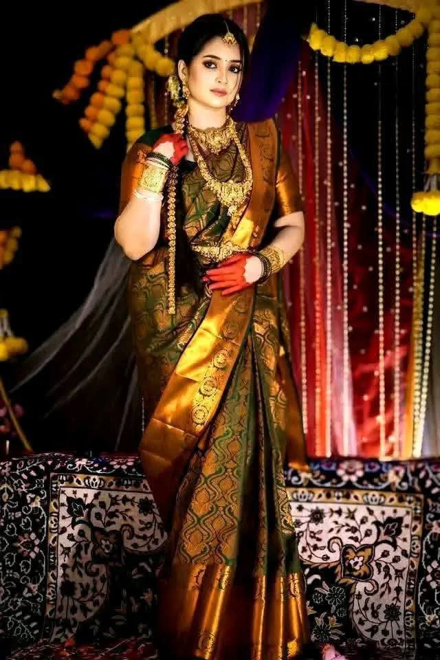 Kanjivaram katan Saree with blause pcs-26244