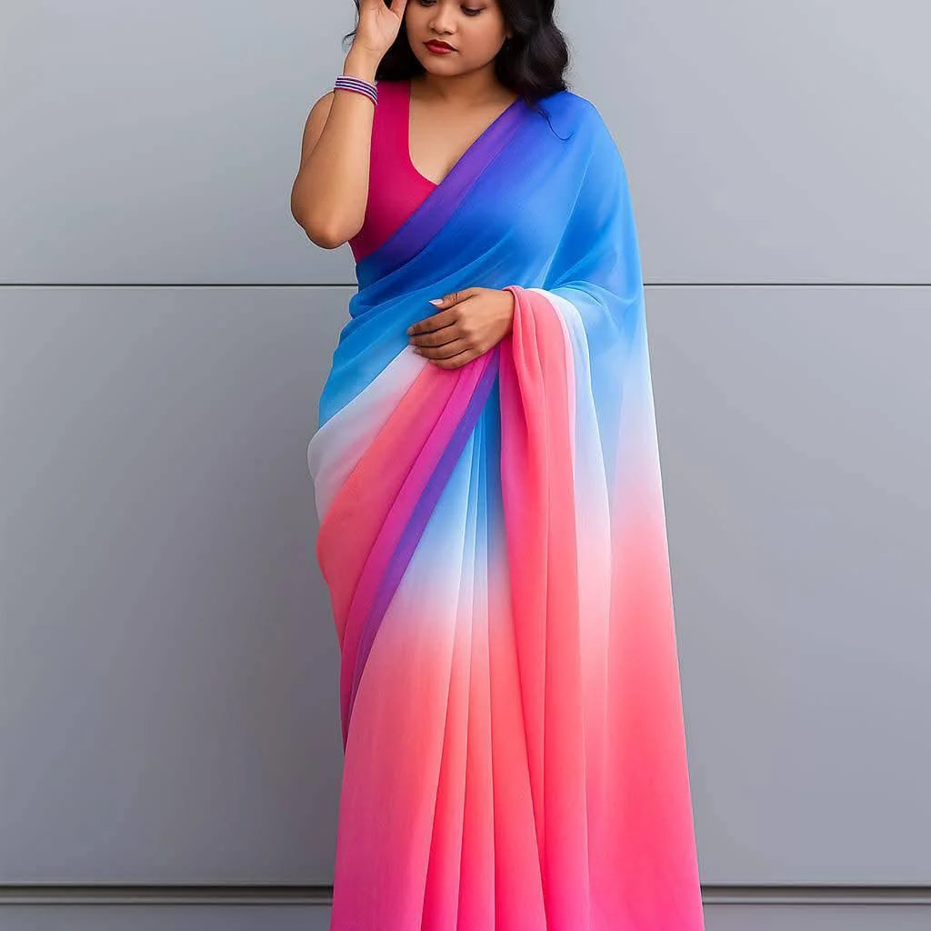 Rongdhonu Georgette sharee-22935